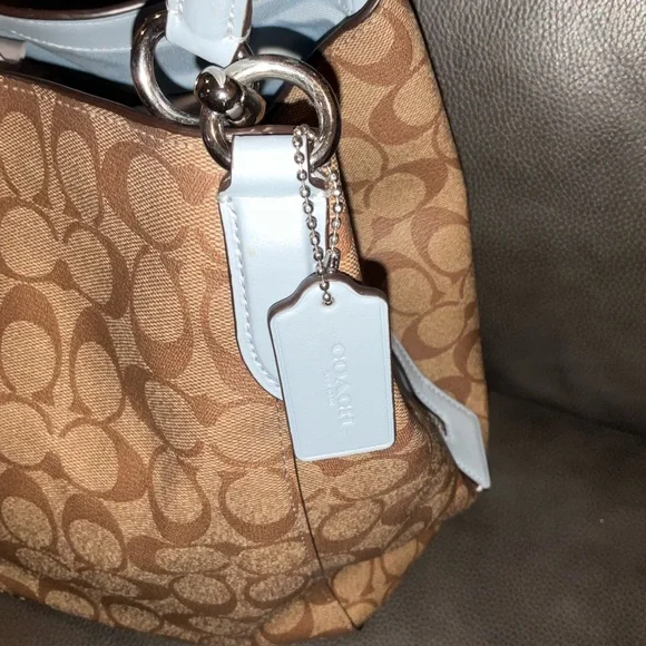 Coach Hallie Shoulder Hobo Bag in Signature Canvas - Picture 8 of 15